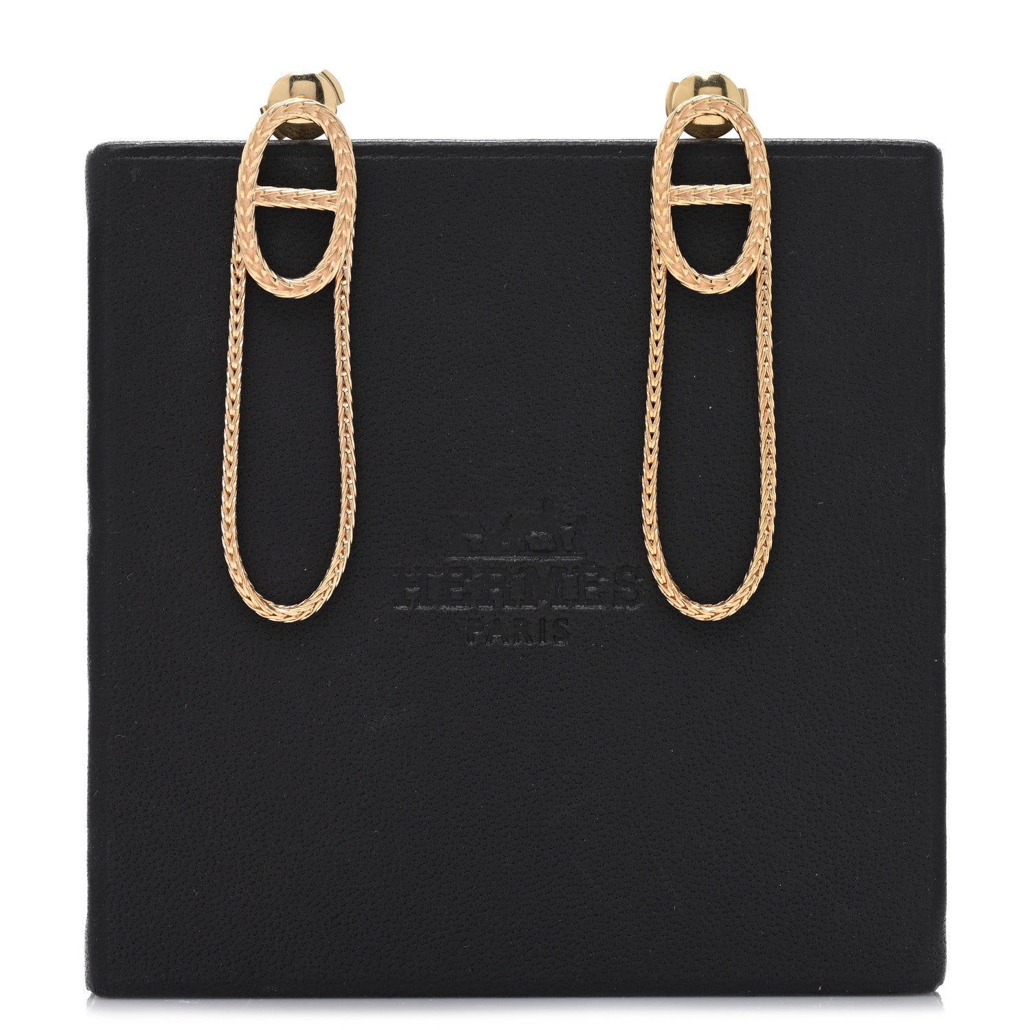 Hermes 18K Yellow Gold PM Chain d'Ancre Danae Earrings 5 of 5