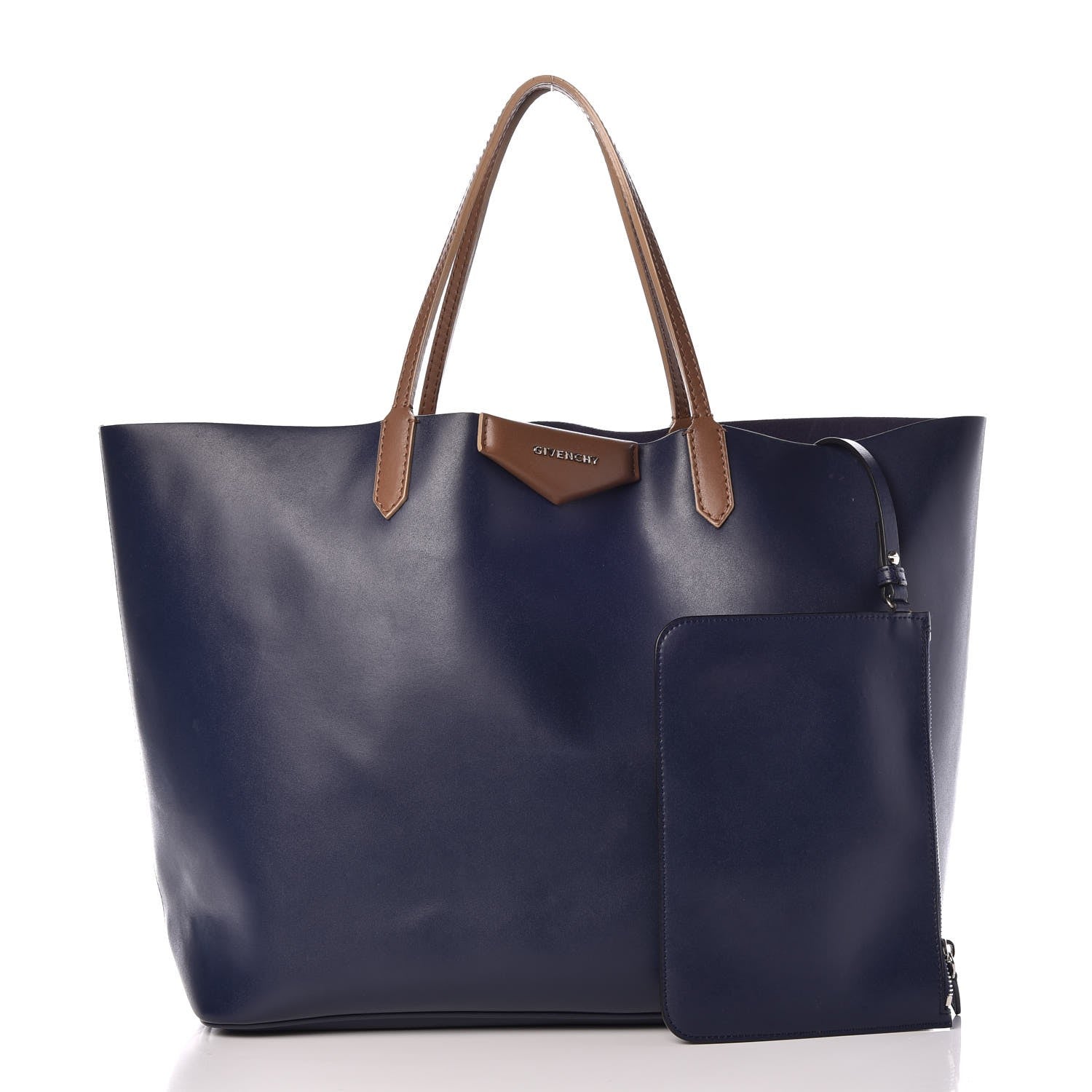 Givenchy Calfskin Large Antigona Tote Navy Beige 3 of 13