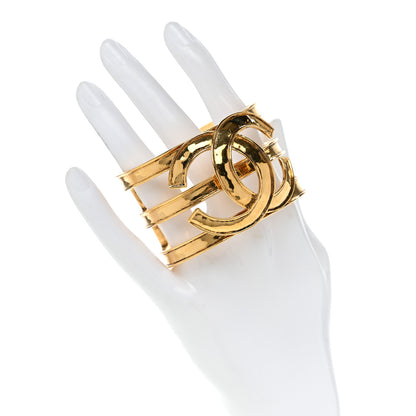 Chanel Metal CC Cuff Gold 2 of 4