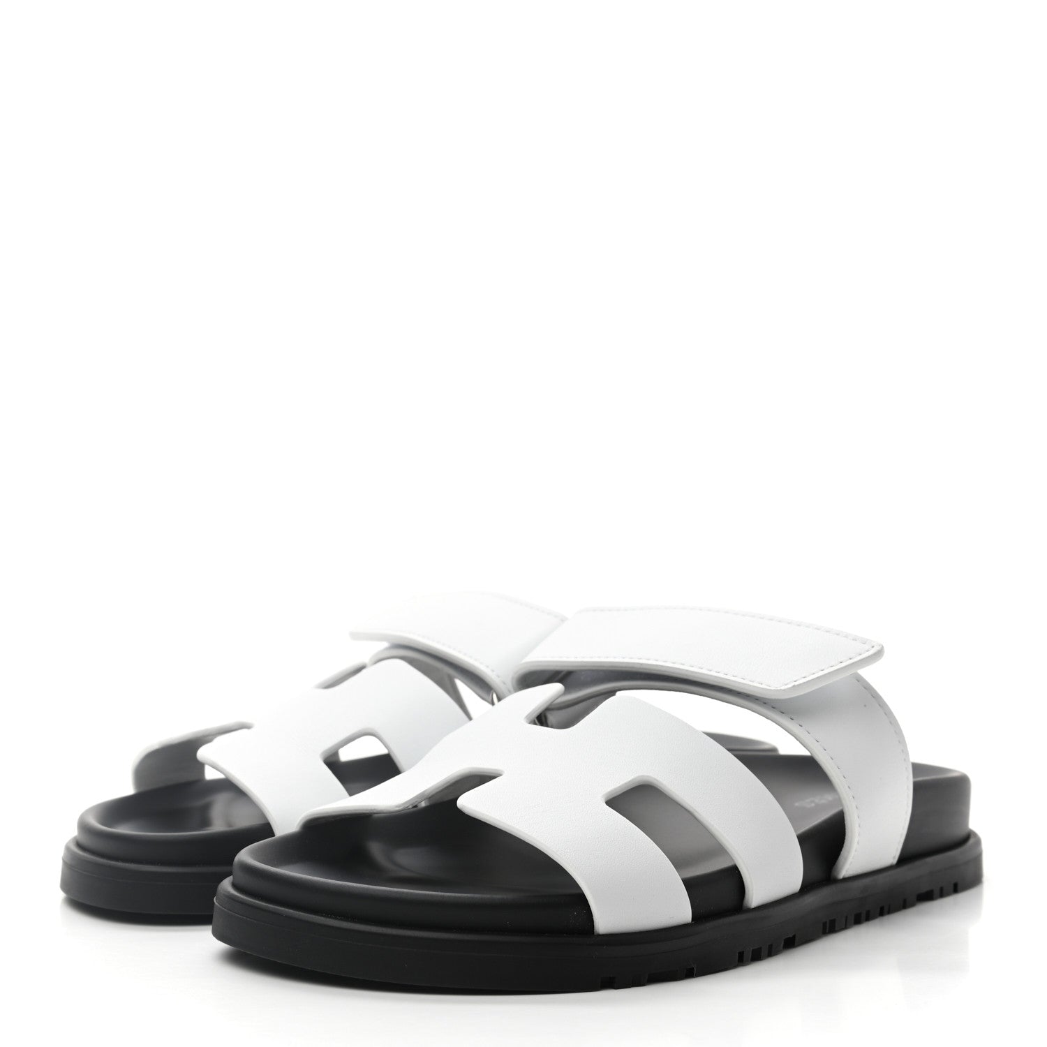 Hermes Calfskin Womens Chypre Sandals 36 White 3 of 8