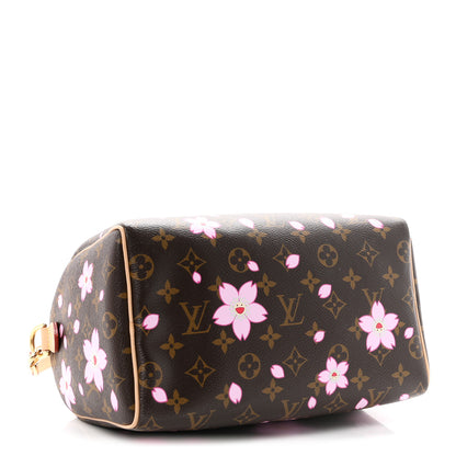 Louis Vuitton LV X TM Monogram Cherry Blossom Speedy Bandouliere 25 Sakura Brown 4 of 9