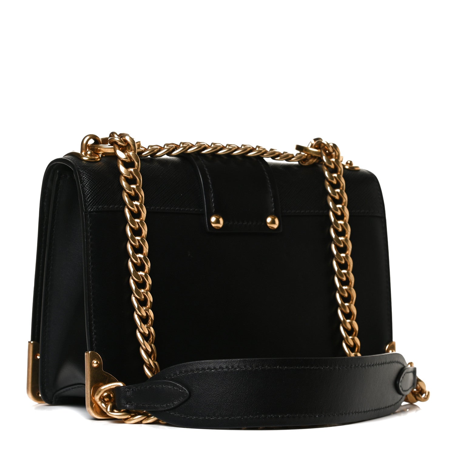 Prada City Calf Saffiano Cahier Bag Black 3 of 14