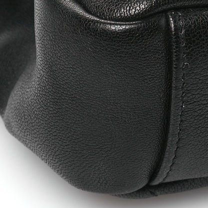 Saint Laurent Sheepskin Matelasse Chevron Monogram Medium College Bag Black 10 of 11