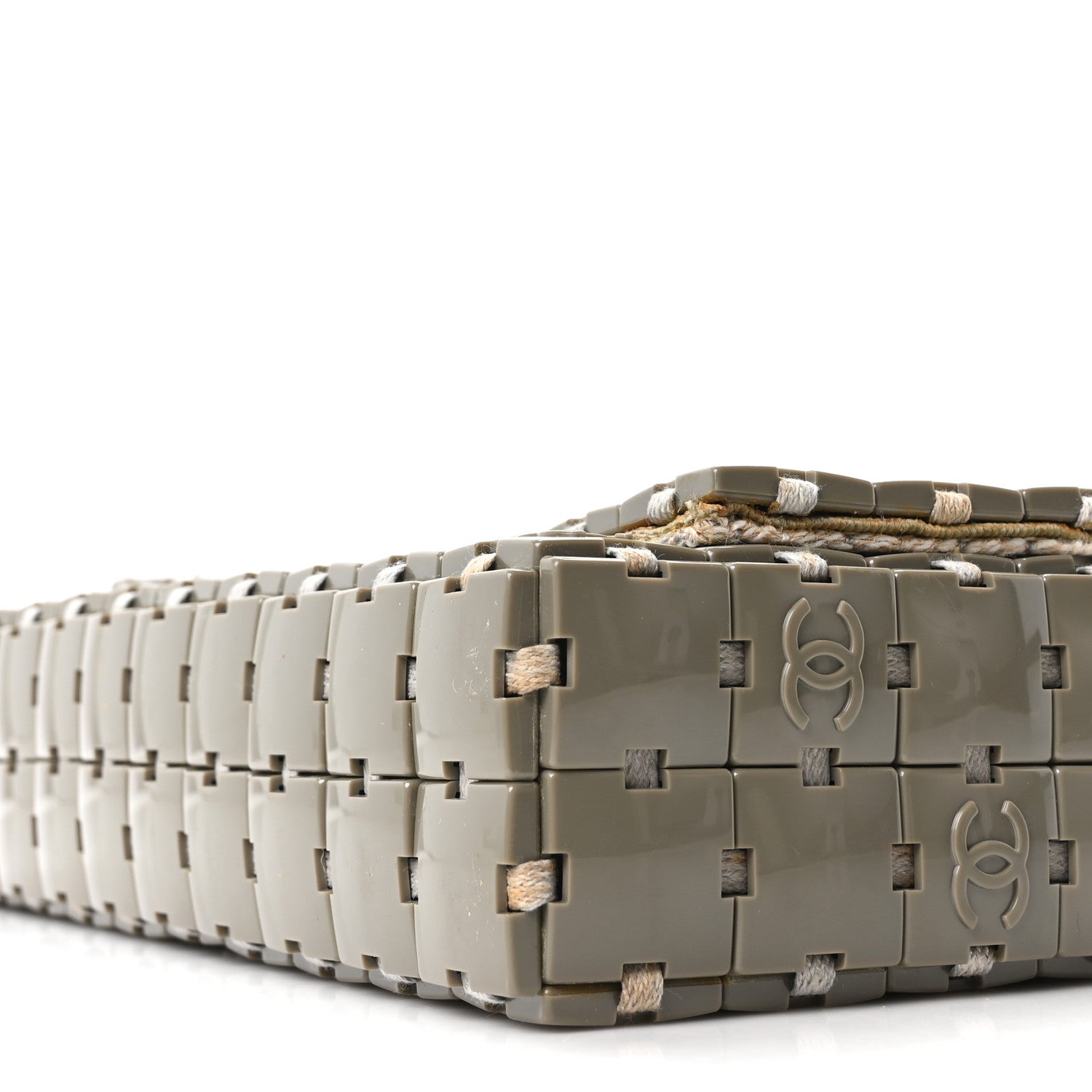 Chanel Tweed Resin Tile Flap Green 10 of 10