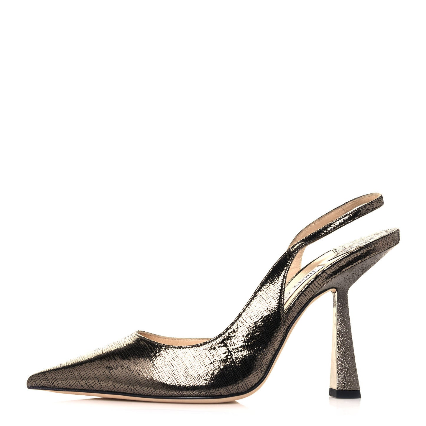 Metallic Calfskin Fetto 100 Pump 39 Bronze