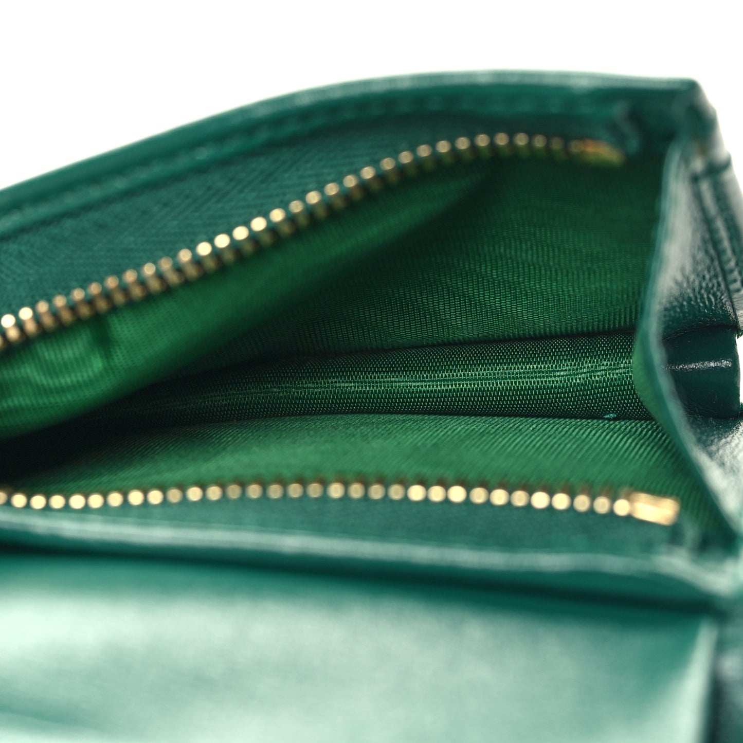 Calfskin Jackie 1961 Card Case Emerald Green