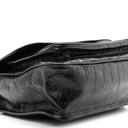 Saint Laurent Crinkled Calfskin Matelasse Monogram Large Niki Chain Satchel Black 9 of 13