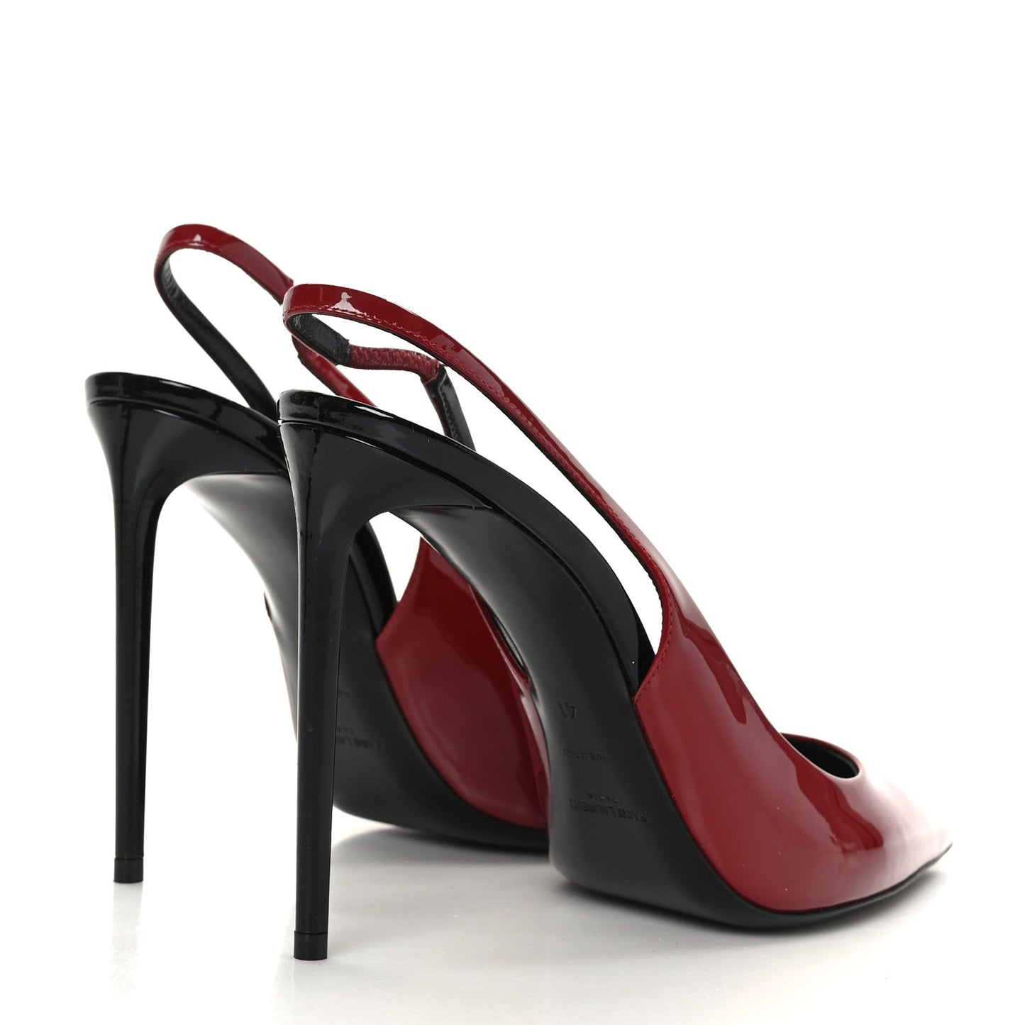 Patent Calfskin Zoe 105 Slingback Pump 41 Red