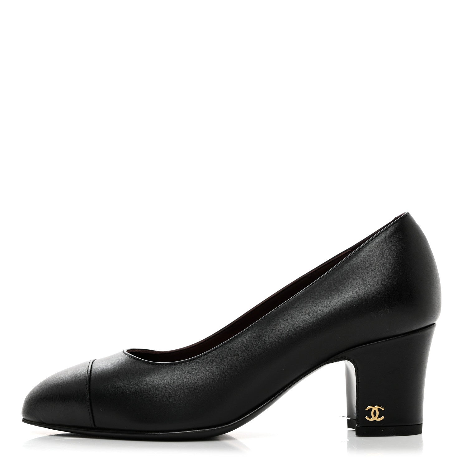 Chanel Lambskin Cap Toe CC Pumps 35.5 Black 1 of 9