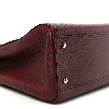 Chanel Grained Calfskin Small Neo Executive Shopper Tote Burgundy 9 of 10