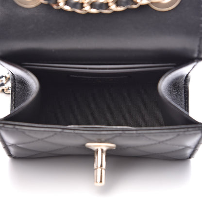 Chanel Lambskin Quilted Mini Trendy CC Chain Wallet Black 5 of 10