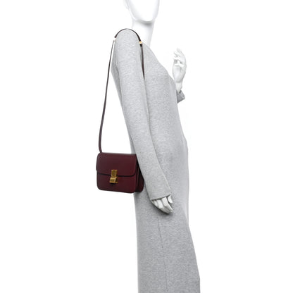 Celine Liege Calfskin Teen Classic Box Flap Bag Burgundy 2 of 13