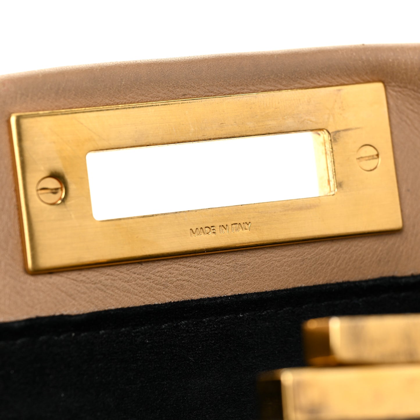 Calfskin Medium Peekaboo Iconic Satchel Tan