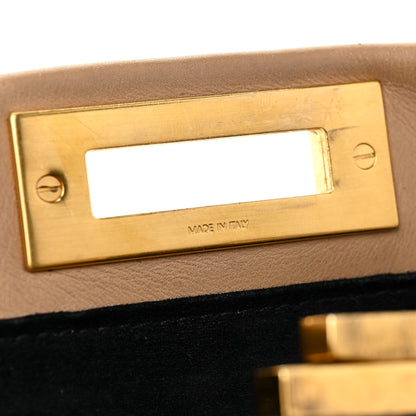 Fendi Calfskin Medium Peekaboo Iconic Satchel Tan 20 of 37