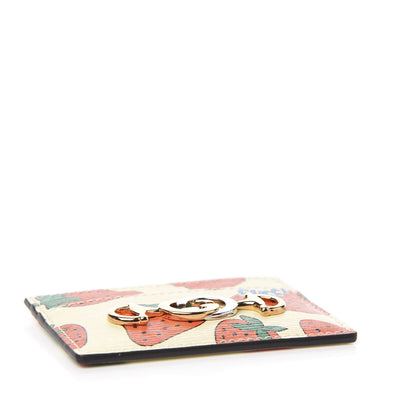 Gucci Calfskin Strawberry Print Zumi Case Case Ivory Red 3 of 5
