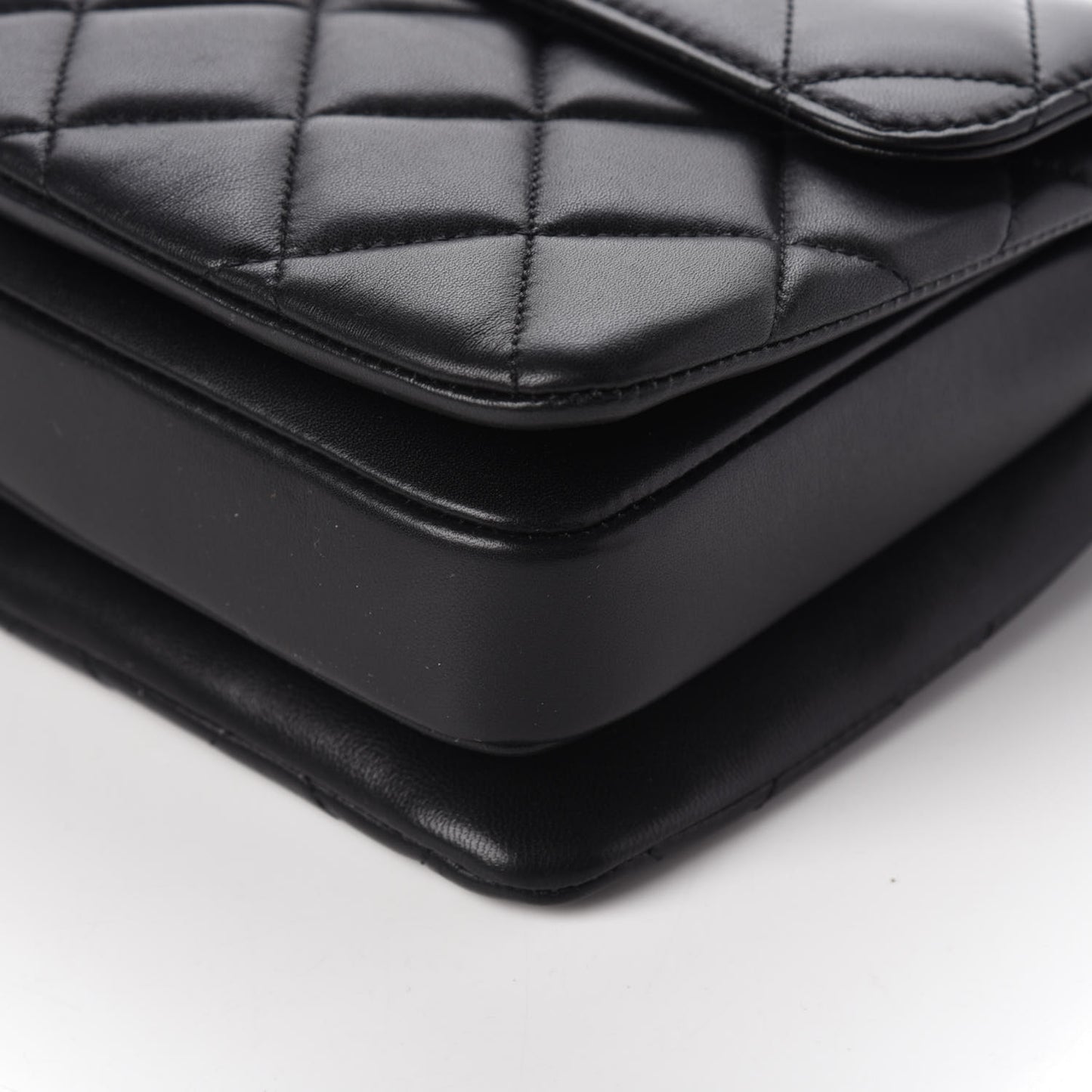 Lambskin Quilted Small Trendy CC Dual Handle Flap Bag Black