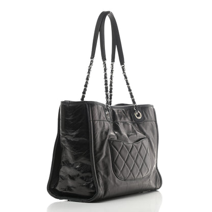 Chanel Glazed Calfskin Small Deauville Tote Black 3 of 11
