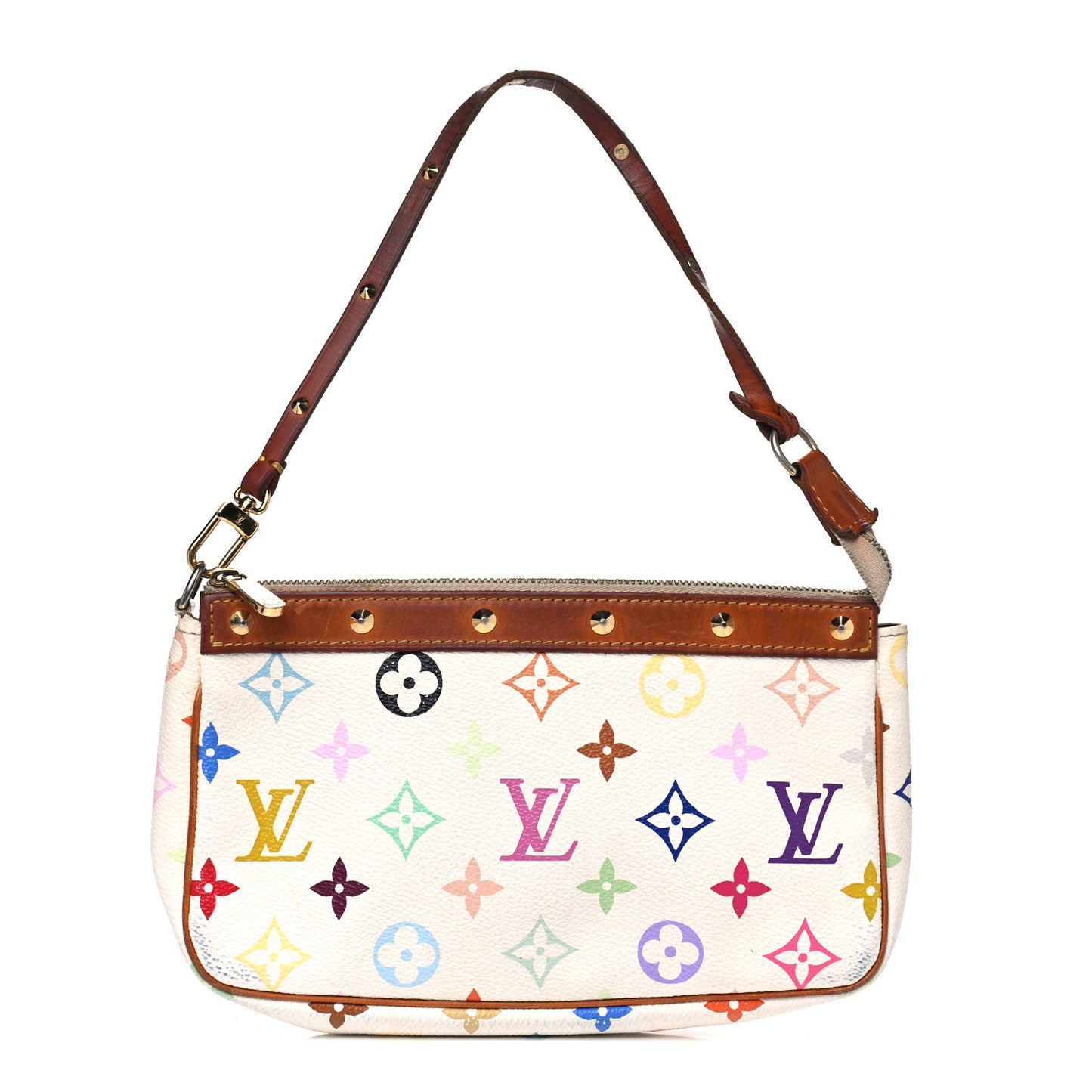 Monogram Multicolor Pochette Accessories White