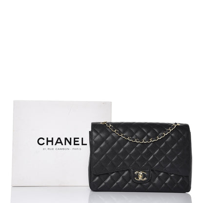 Chanel Caviar Quilted Maxi Double Flap Black 8 of 8