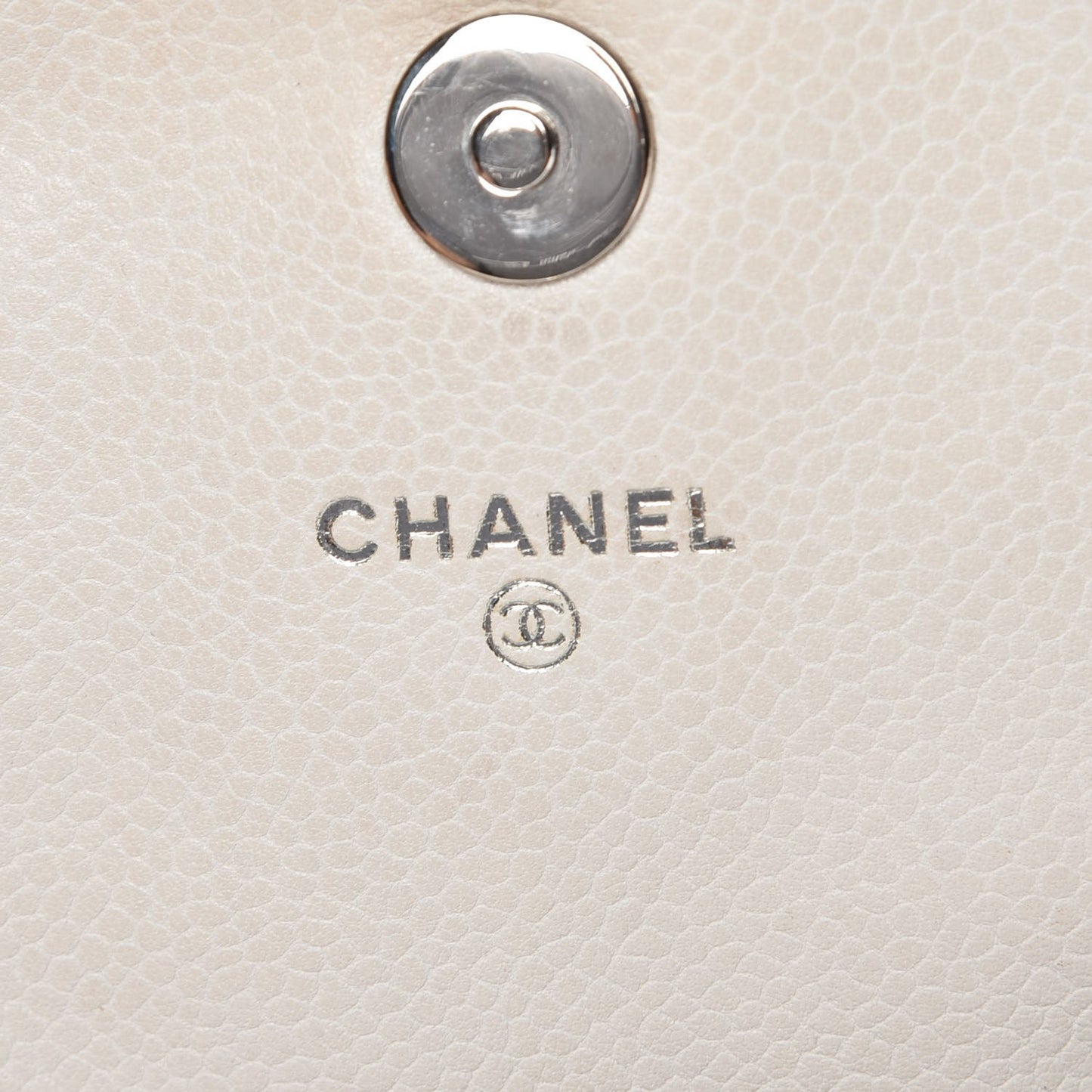 Caviar Half Moon Wallet On Chain WOC White