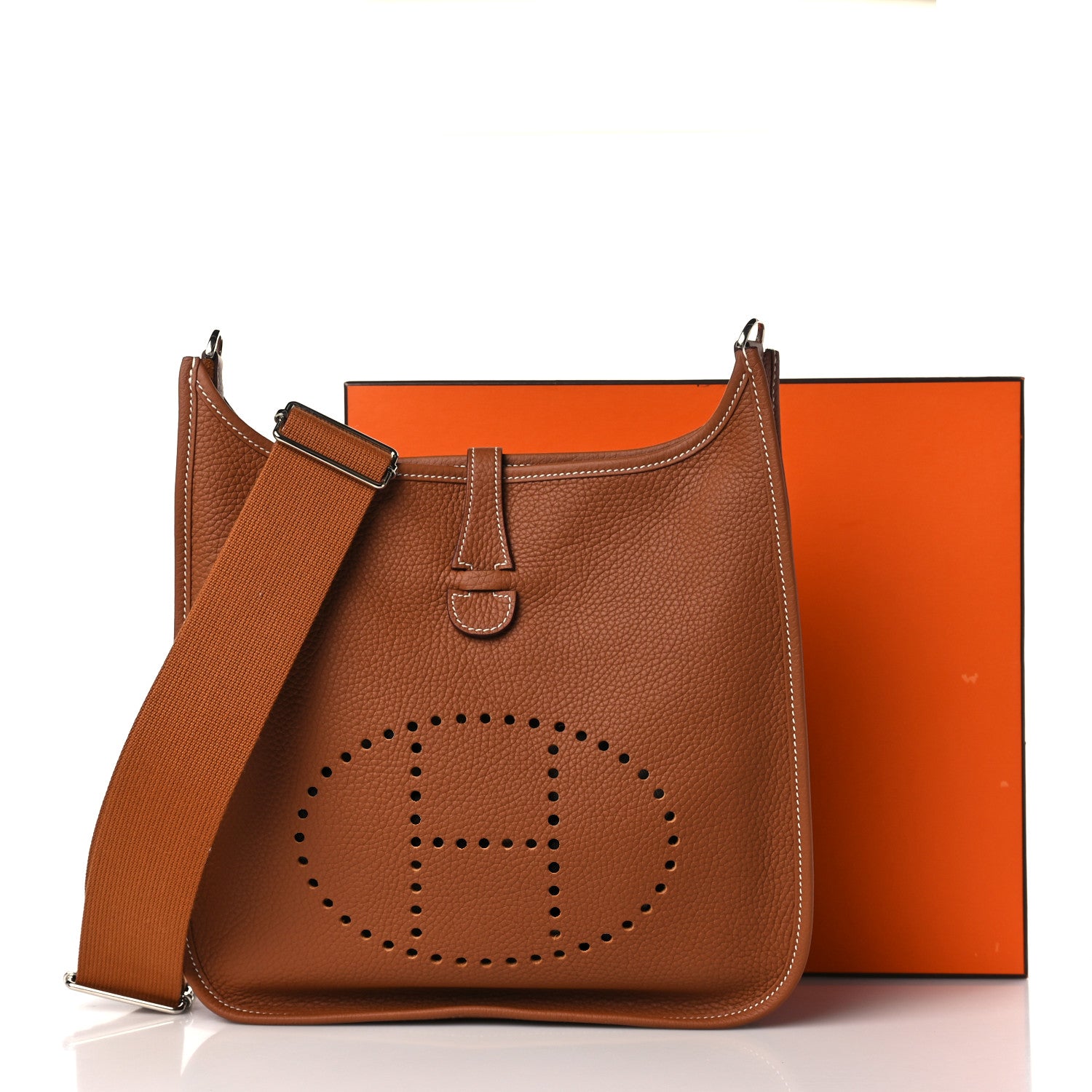 Hermes Taurillon Clemence Evelyne III PM Gold 10 of 10
