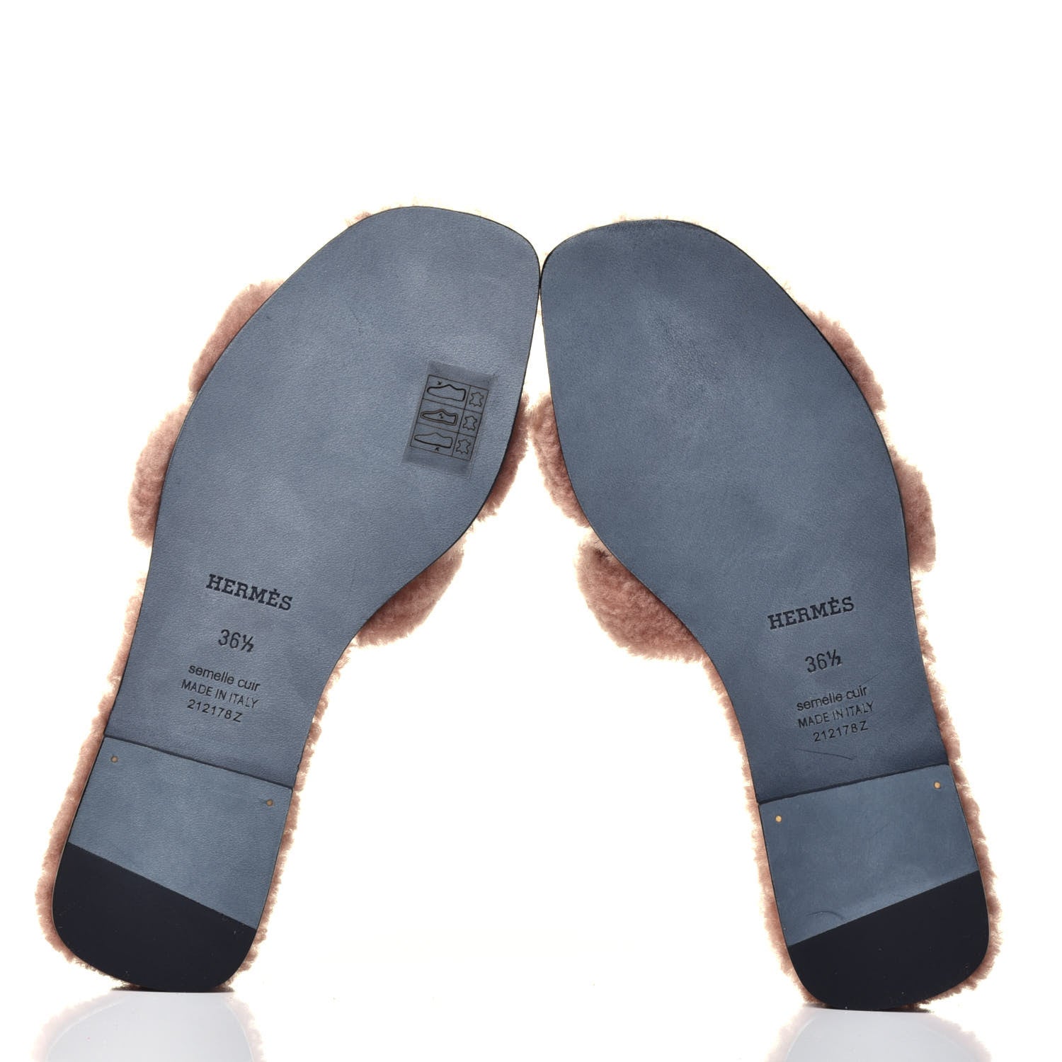 Hermes Woolskin Oran Sandals 36.5 Rose Aube 5 of 7