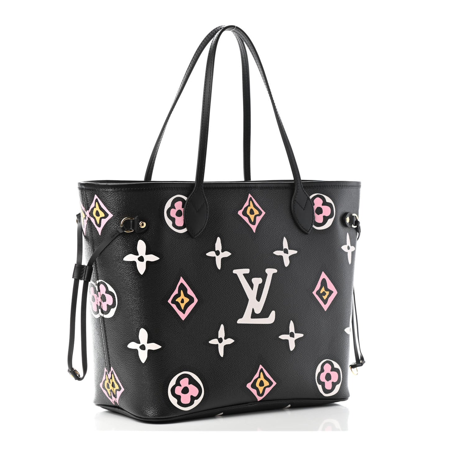 Monogram Giant Wild At Heart Neverfull MM Black