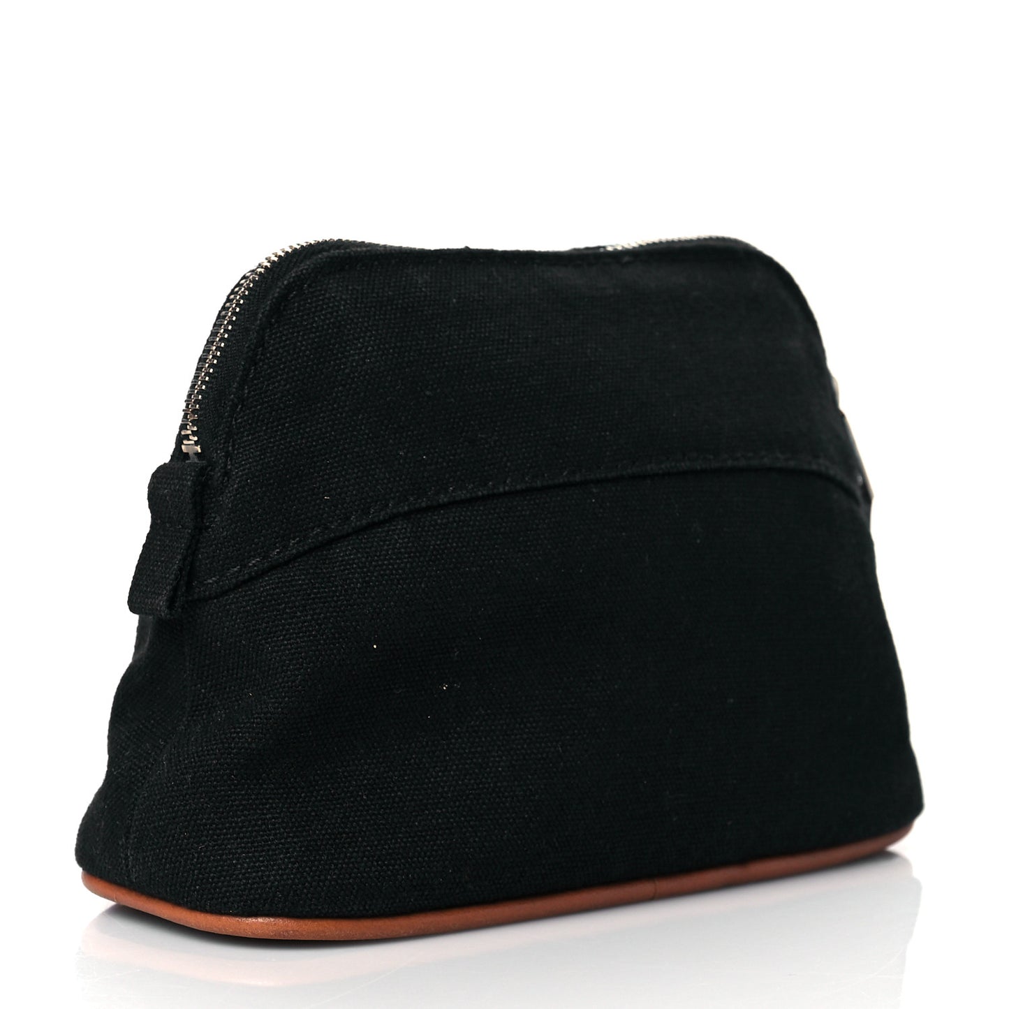 Cotton Canvas Mini Bolide Travel Cosmetic Pouch Black Black