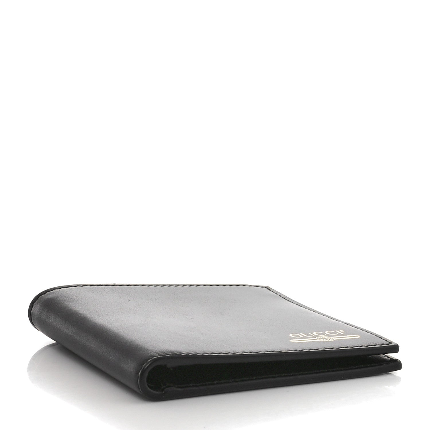 Gucci Plutone Calfskin Logo Bi-Fold Wallet Black 4 of 9