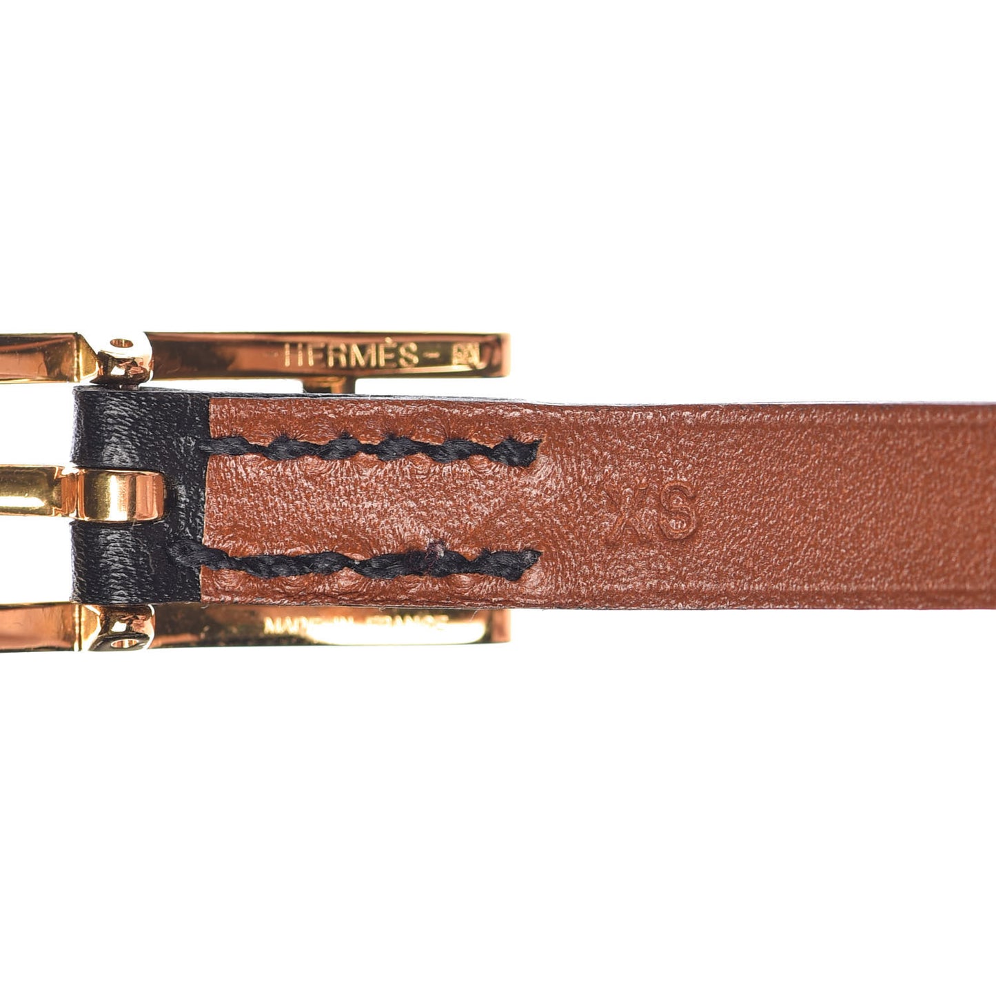 Chamonix Tadelakt Behapi Double Tour Reversible Bracelet XS Black Fauve