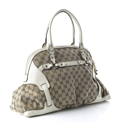 Gucci Monogram Medium Horsebit Nail Boston Off White 5 of 12