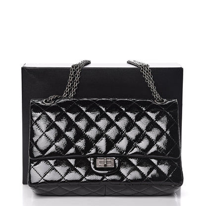 Chanel Distressed Patent Quilted 2.55 Reissue 226 Flap Black 14 of 14