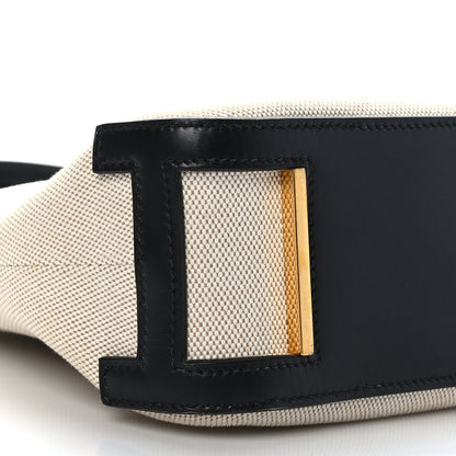 Hermes Canvas Escapade Tote Natural Black 7 of 8