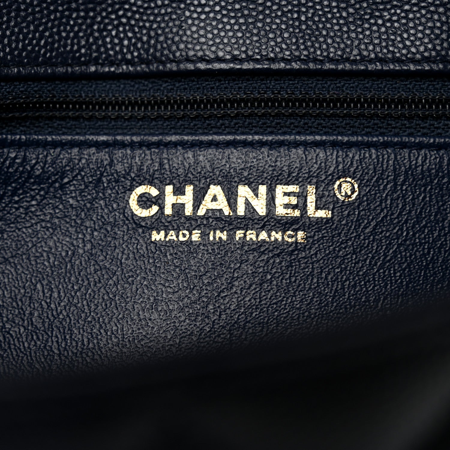 Chanel Caviar Quilted Flap Clutch Navy 6 of 8