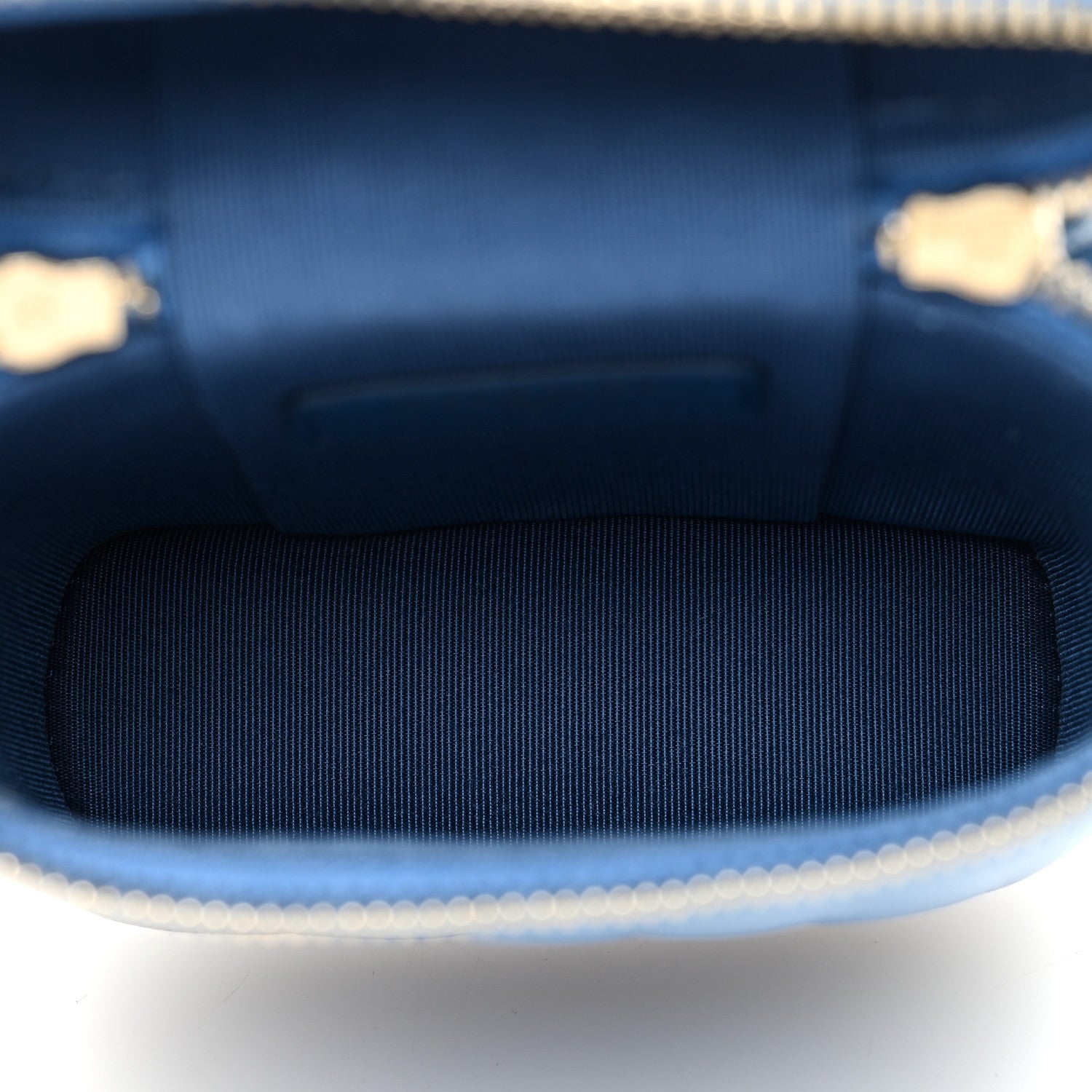 Chanel Caviar Quilted Phone Holder With Chain Blue 5 of 10