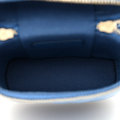 Chanel Caviar Quilted Phone Holder With Chain Blue 5 of 10