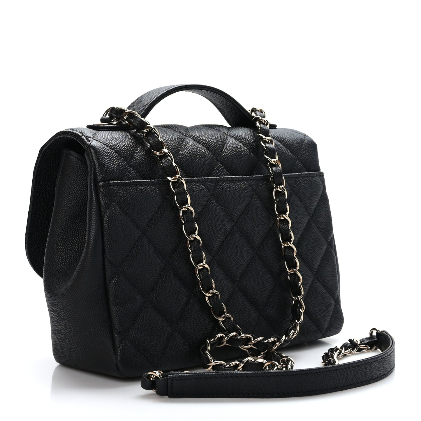 Caviar Quilted Medium Business Affinity Flap Black