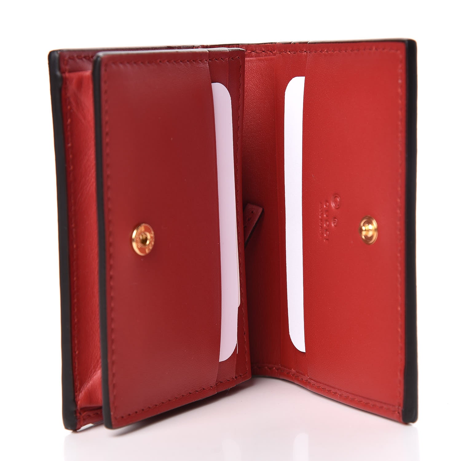 Gucci GG Supreme Monogram Blooms Card Case Wallet Beige Blue Navy Hibiscus Red 5 of 8