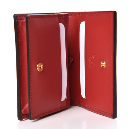 Gucci GG Supreme Monogram Blooms Card Case Wallet Beige Blue Navy Hibiscus Red 5 of 8