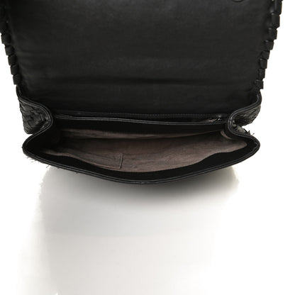 Bottega Veneta Nappa Intrecciato Fringe Flap Black 5 of 12