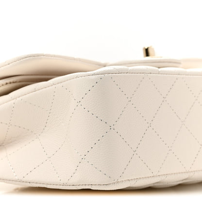Chanel Caviar Quilted Small Double Flap White 9 of 10
