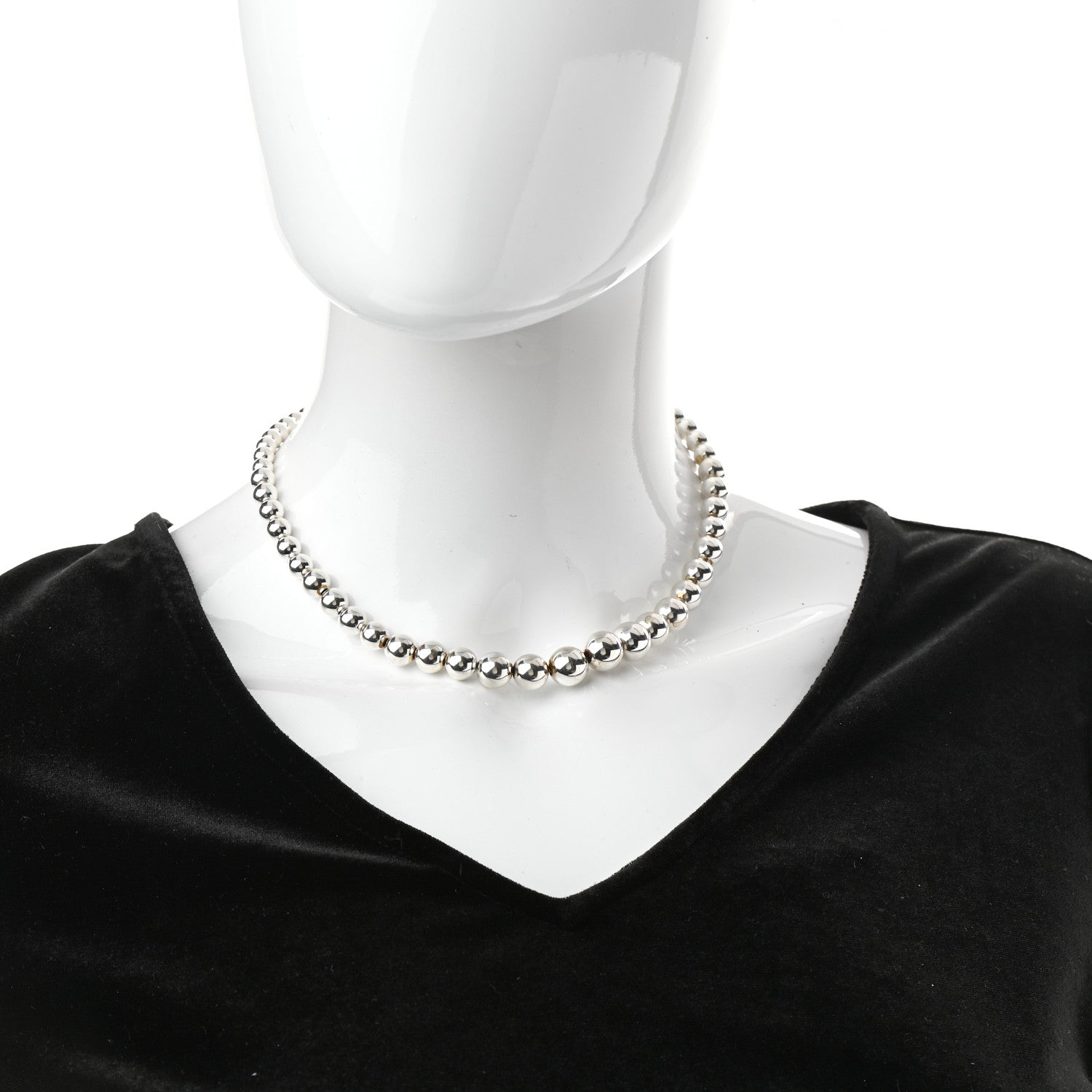 Tiffany Sterling Silver HardWear Graduated Ball Necklace 2 of 5