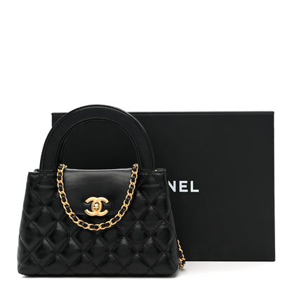 Chanel Shiny Aged Calfskin Quilted Nano Kelly Shopper Black Black 15 of 15