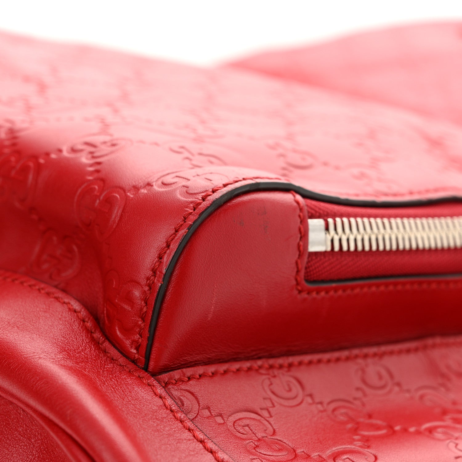 Gucci Guccissima Signature Day Backpack Hibiscus Red 18 of 19
