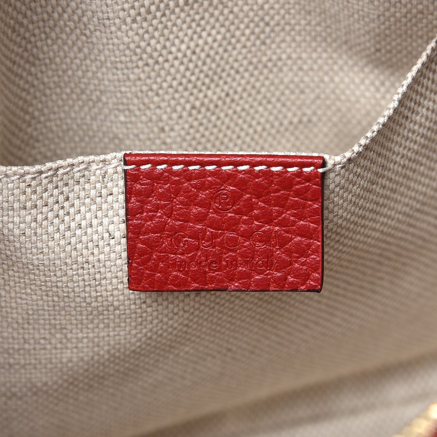 Dollar Calfskin Bi-Color Small Soho Disco Bag New Rosette Hibiscus Red