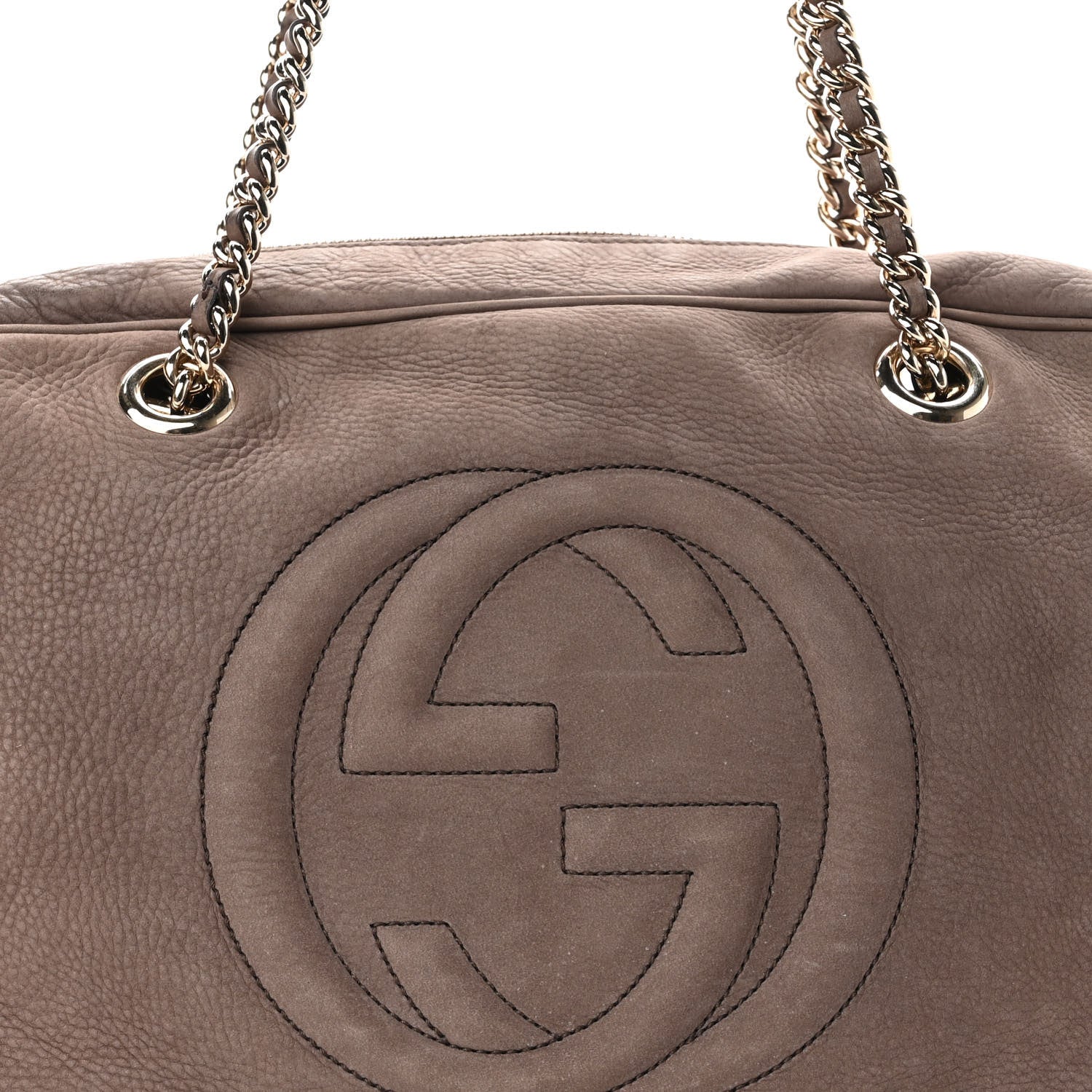 Gucci Vitello Range Medium Soho Bowler Grey Field 8 of 11