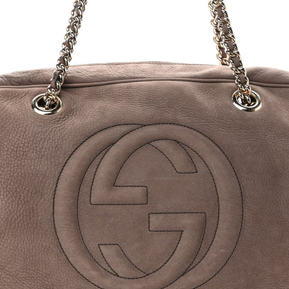 Gucci Vitello Range Medium Soho Bowler Grey Field 8 of 11