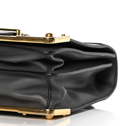 Prada City Calfskin Saffiano Cahier Bag Mercurio Black 9 of 10