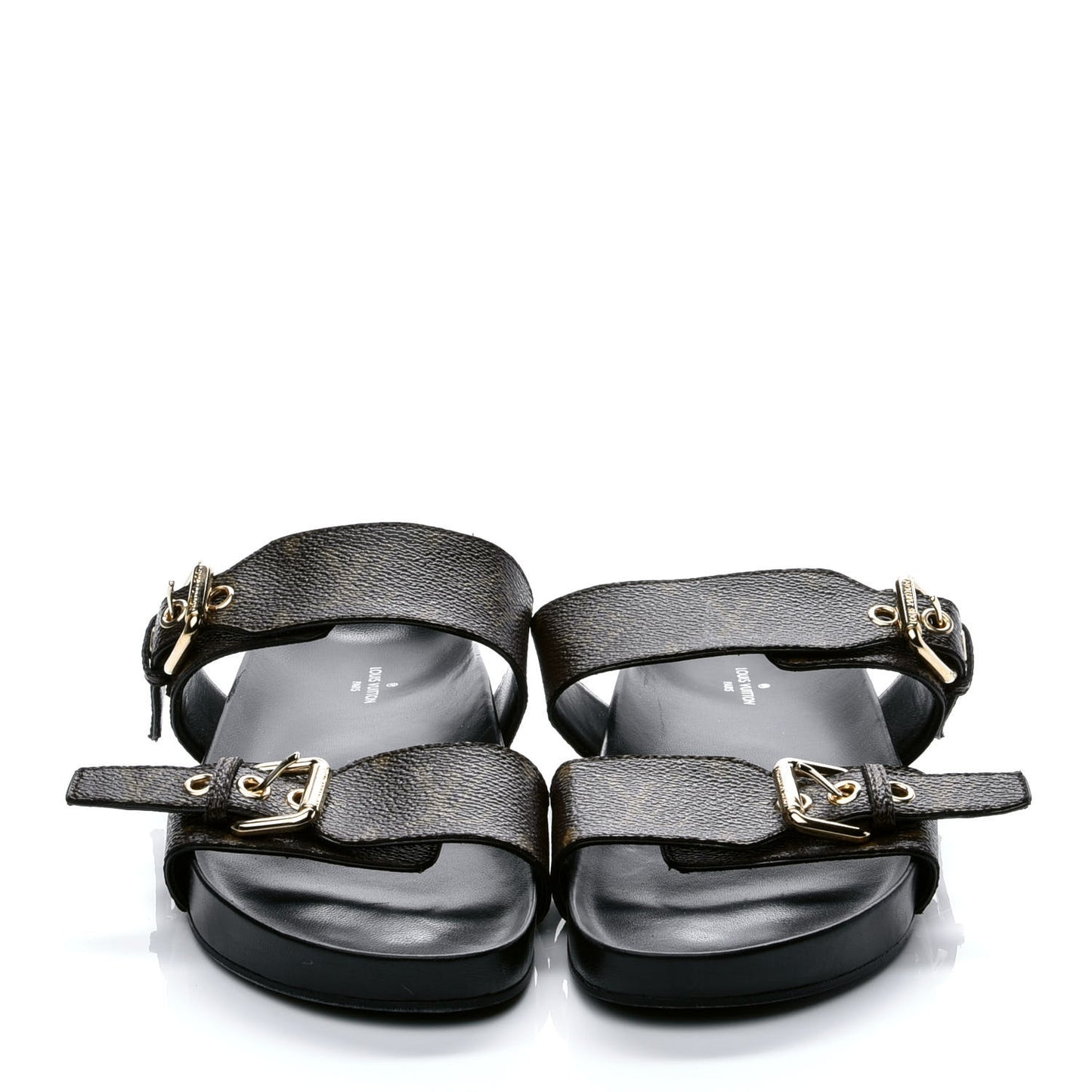 Monogram Bom Dia Mule Sandals 36 Black