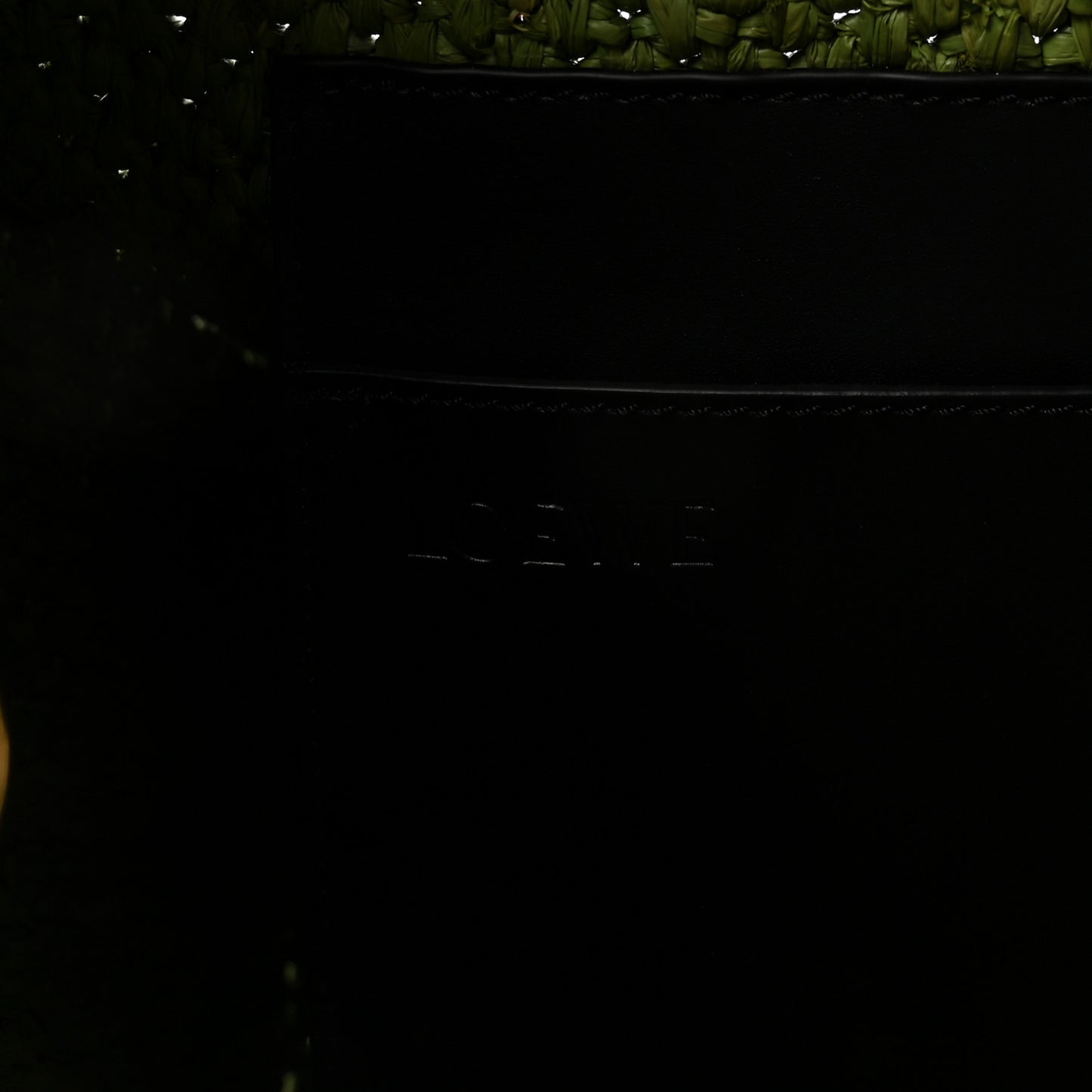 X PAULA'S IBIZA Raffia Font Tote Green